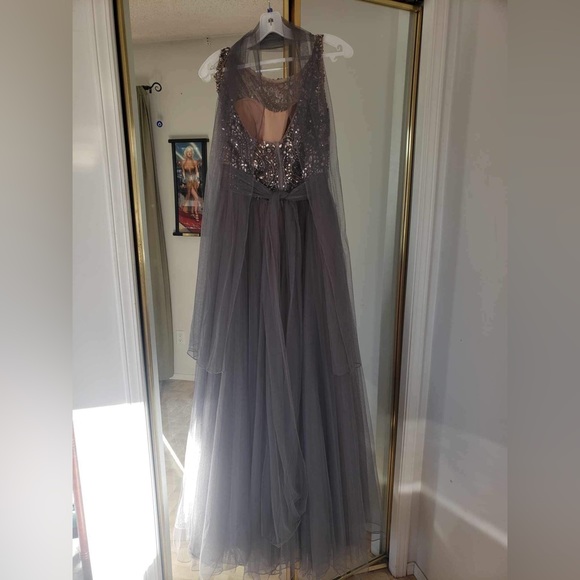 Grey Grad Dress with Bling - Picture 5 of 7